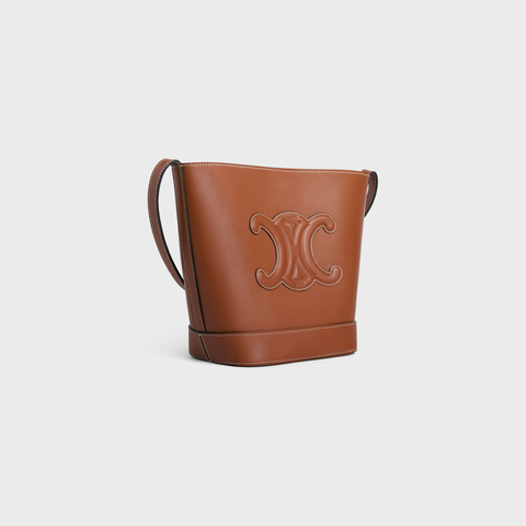 SMALL BUCKET CUIR TRIOMPHE IN SMOOTH CALFSKIN TAN - Image 2